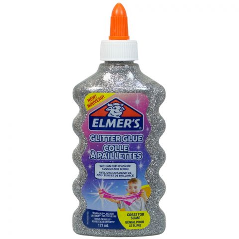 Клей Elmers Glitter для слаймов: серебристый