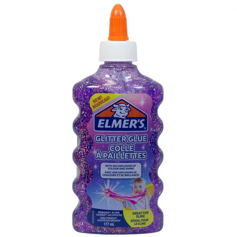 Клей Elmers Glitter для слаймов: фиолетовый