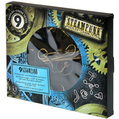 Набор из 9 головоломок Steampunk Puzzles (голубой)