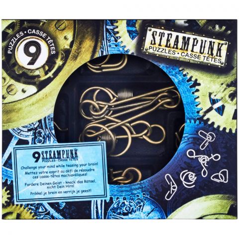 Набор из 9 головоломок Steampunk Puzzles (голубой)