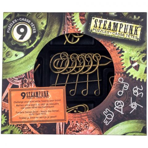 Набор из 9 головоломок Steampunk Puzzles (красный)