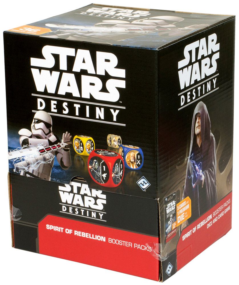 Fantasy Flight Games Star Wars Destiny: Spirit of Rebellion - дисплей бустеров на английском языке 6799 - фото 1