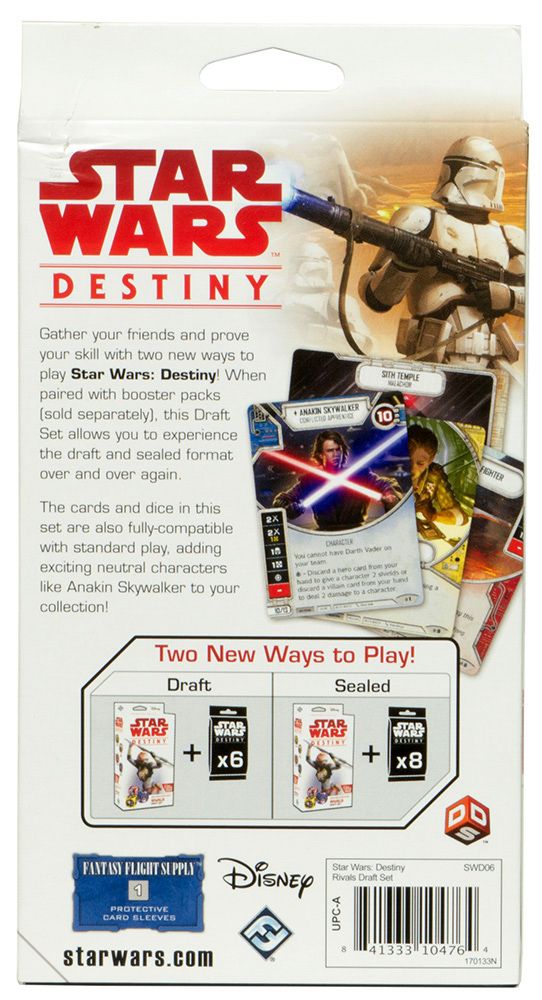 Набор Fantasy Flight Games Star Wars Destiny: Rivals Draft Set SWD06 - фото 3