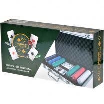 Фабрика Покера: Набор из 300 фишек для покера с номиналом в алюминиевом кейсе