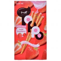 Бисквитные палочки Lotte Toppo: клубника