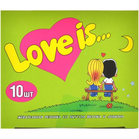 Жевательная резинка Love is: яблоко и лимон