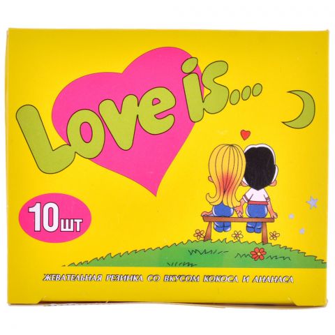 Жевательная резинка Love is со вкусом кокоса и ананаса