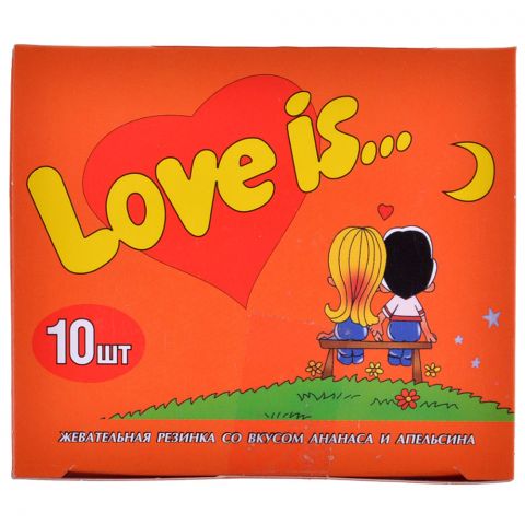Жевательная резинка Love is: ананас и апельсин