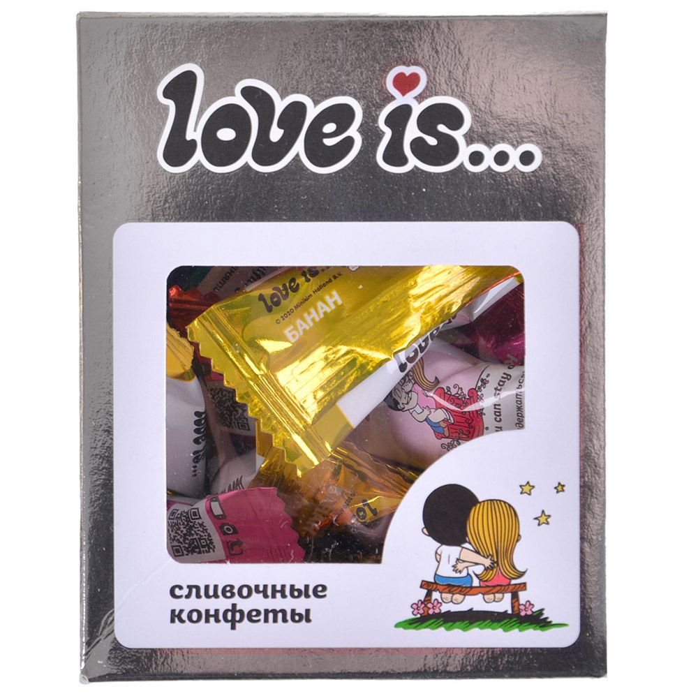 

Сливочные жевательные конфеты Love Is: ассорти (серебро)