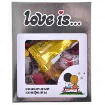 Сливочные жевательные конфеты Love is: ассорти (серебро)