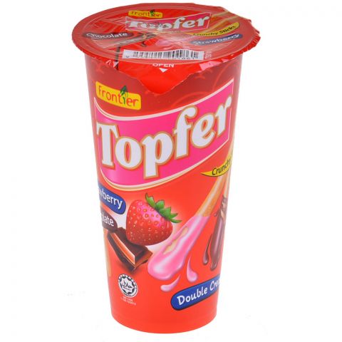 Бисквитные палочки Topfer Frontier с шоколадным и клубничным кремом