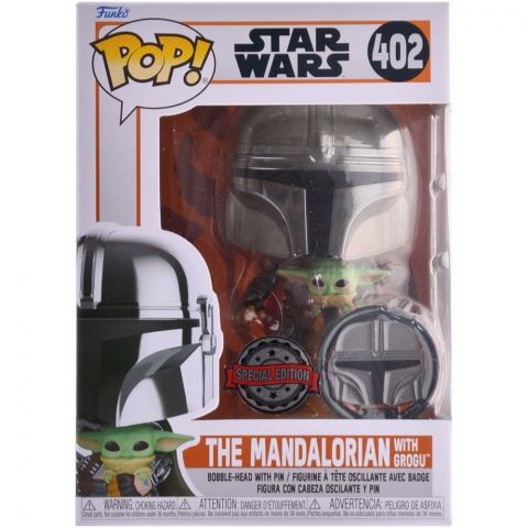Фигурка Funko POP! Star Wars: The Mandalorian with Grogu (In Helmet) 402
