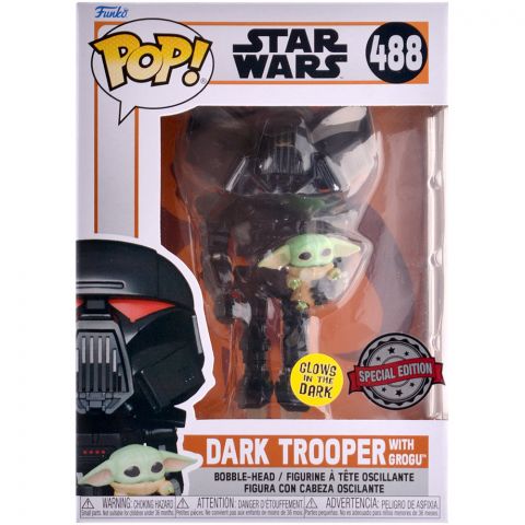 Фигурка Funko POP! Star Wars: Dark Trooper with Grogu 488