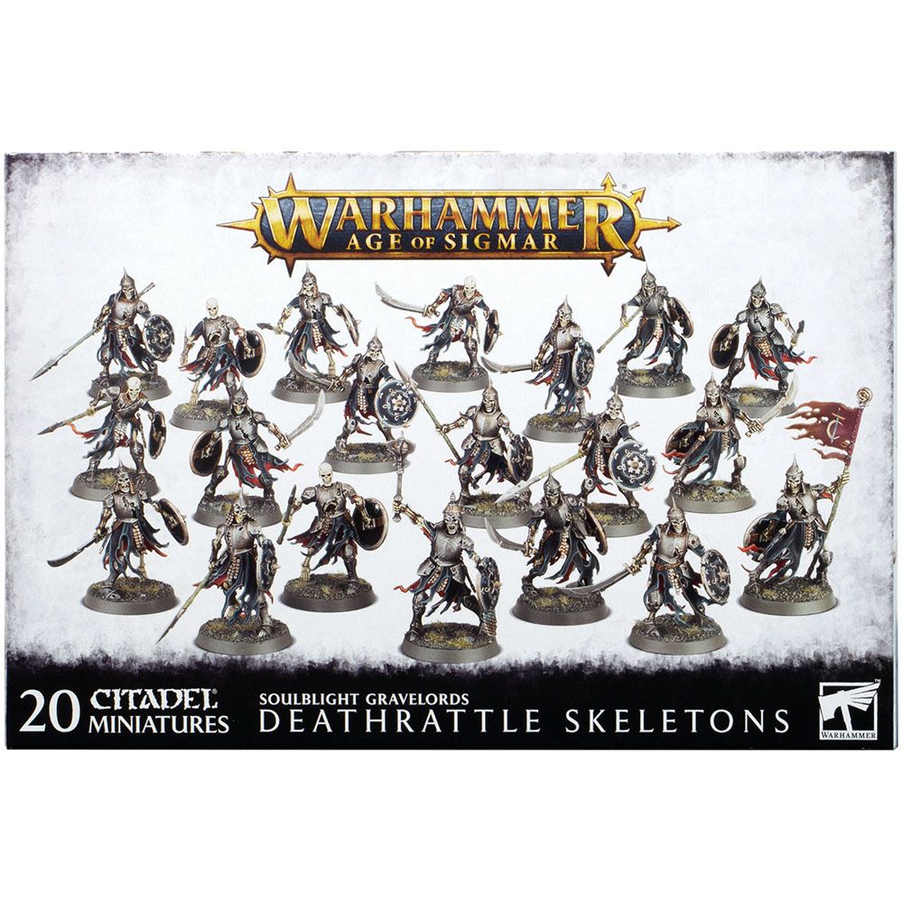 Набор миниатюр Warhammer Games Workshop Soulblight Gravelords: Deathrattle Skeletons 91-42 - фото 1
