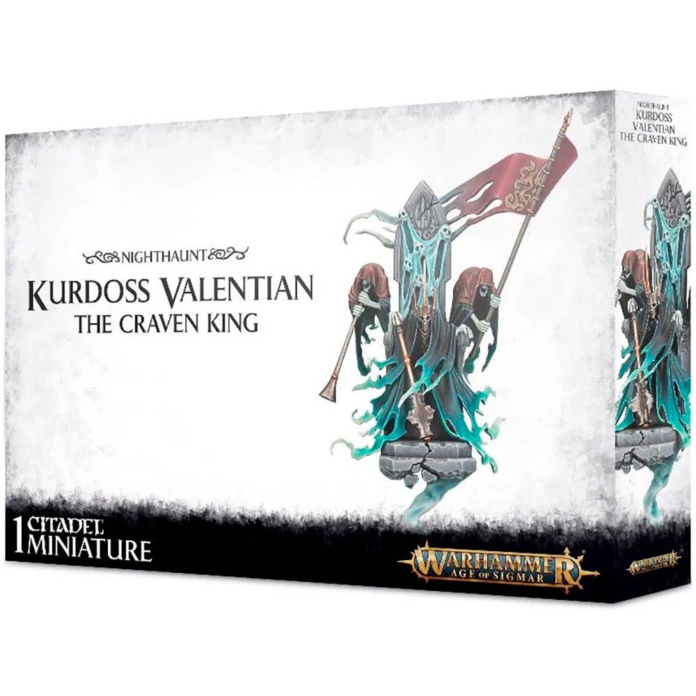 Набор миниатюр Warhammer Games Workshop Nighthaunt: Kurdoss Valentian the Craven King (2022) 91-24