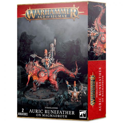 Fyreslayers: Auric Runefather on Magmadroth