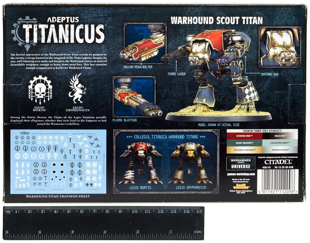 Набор миниатюр Warhammer Games Workshop Adeptus Titanicus Warhound Scout Titans 400-18 - фото 2