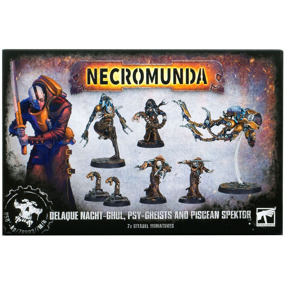 

Набор миниатюр Warhammer Games Workshop, Necromunda: Delaque Nacht-Ghul, Psy-Gheists and Piscean Spektor