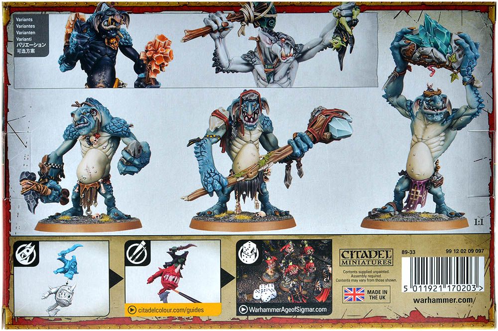 Набор миниатюр Warhammer Games Workshop Gloomspite Gitz: Rockgut Troggoths 89-33 - фото 3