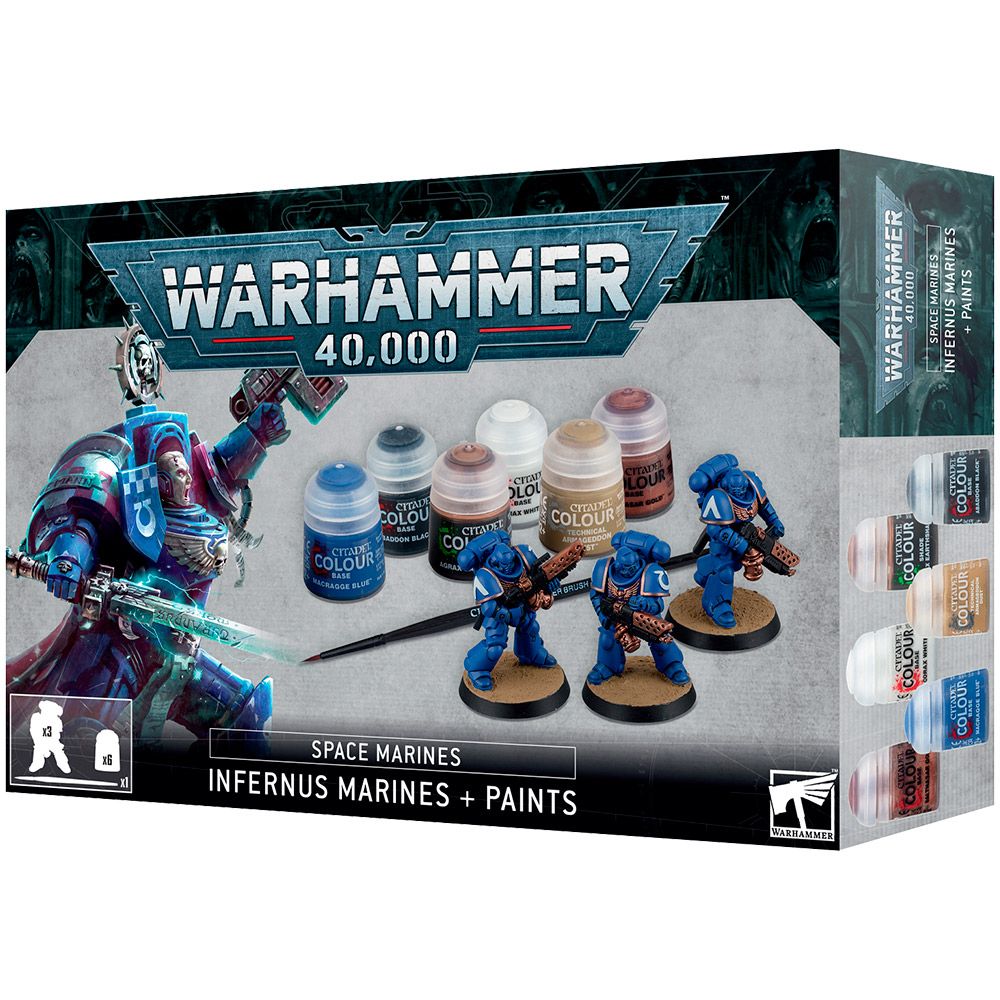 

Набор миниатюр Warhammer Games Workshop, Space Marines: Infernus Marines + Paints