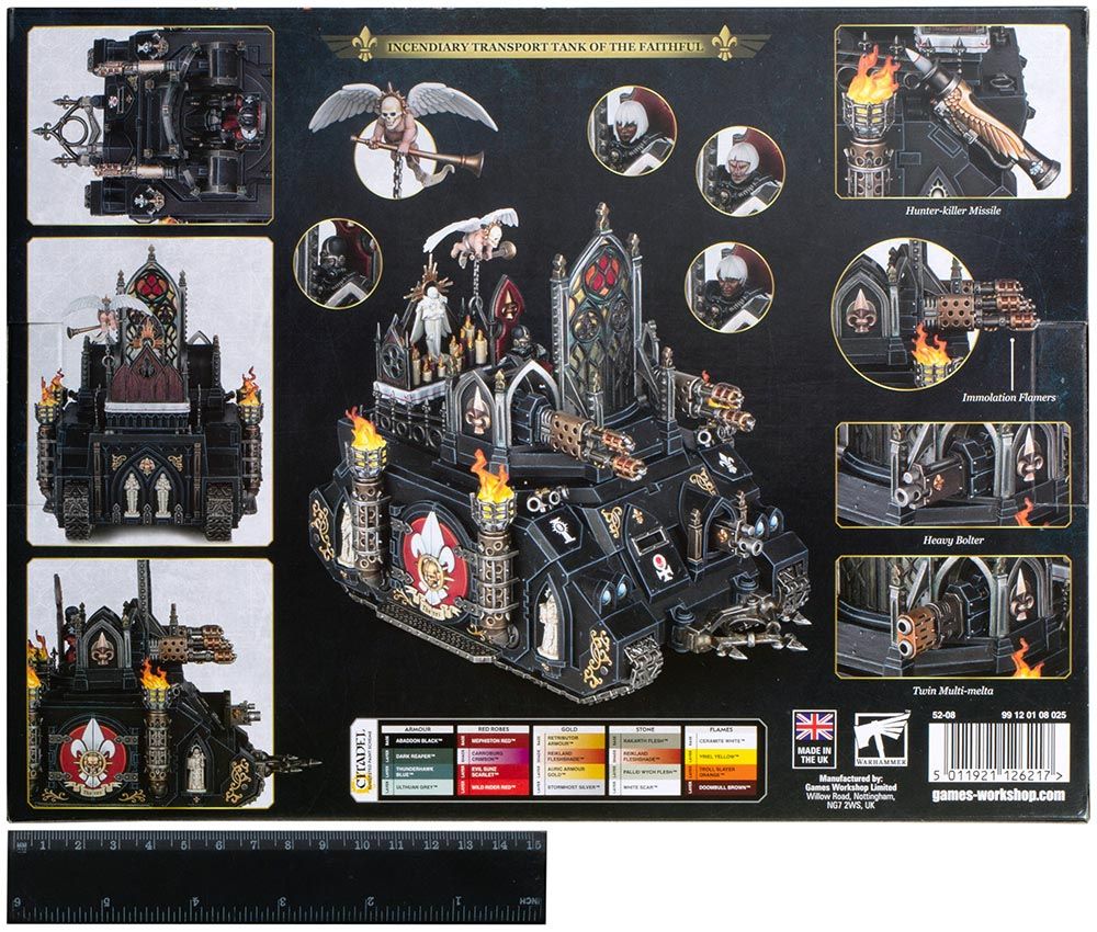 Набор миниатюр Warhammer Games Workshop Adepta Sororitas Immolator 52-08 - фото 2