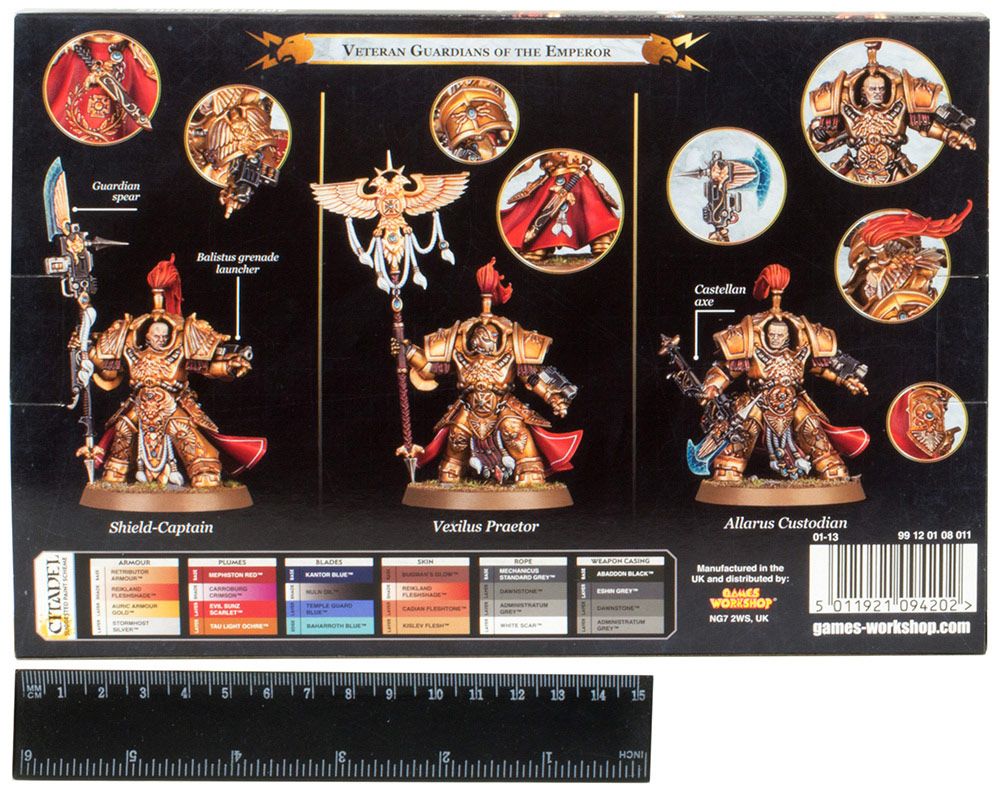 Набор миниатюр Warhammer Games Workshop Adeptus Custodes Allarus Custodians 01-13 - фото 2