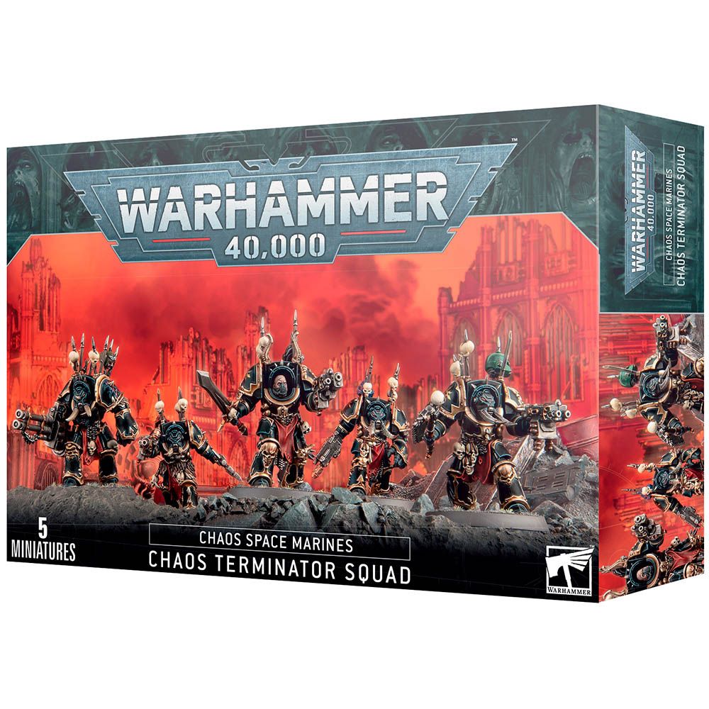 Набор миниатюр Warhammer Games Workshop Chaos Space Marines: Terminators (2022) 43-19 Chaos Space Marines: Terminators (2022) - фото 1