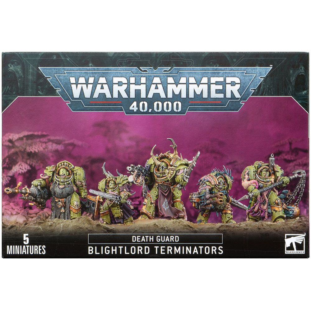 Набор миниатюр Warhammer Games Workshop Death Guard: Blightlord Terminators 43-51 - фото 1