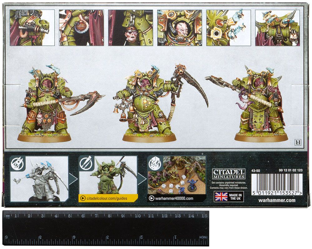 Набор миниатюр Warhammer Games Workshop Death Guard: Deathshroud Bodyguard 43-50 - фото 2