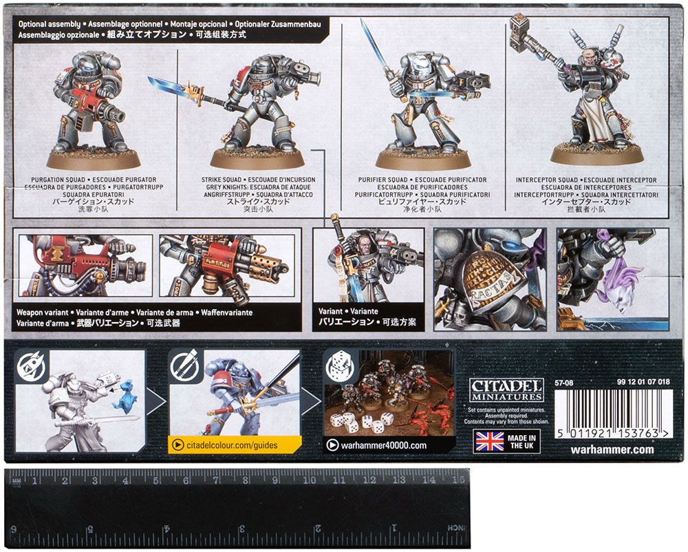 Набор миниатюр Warhammer Games Workshop Grey Knights: Strike Squad 57-08 - фото 2