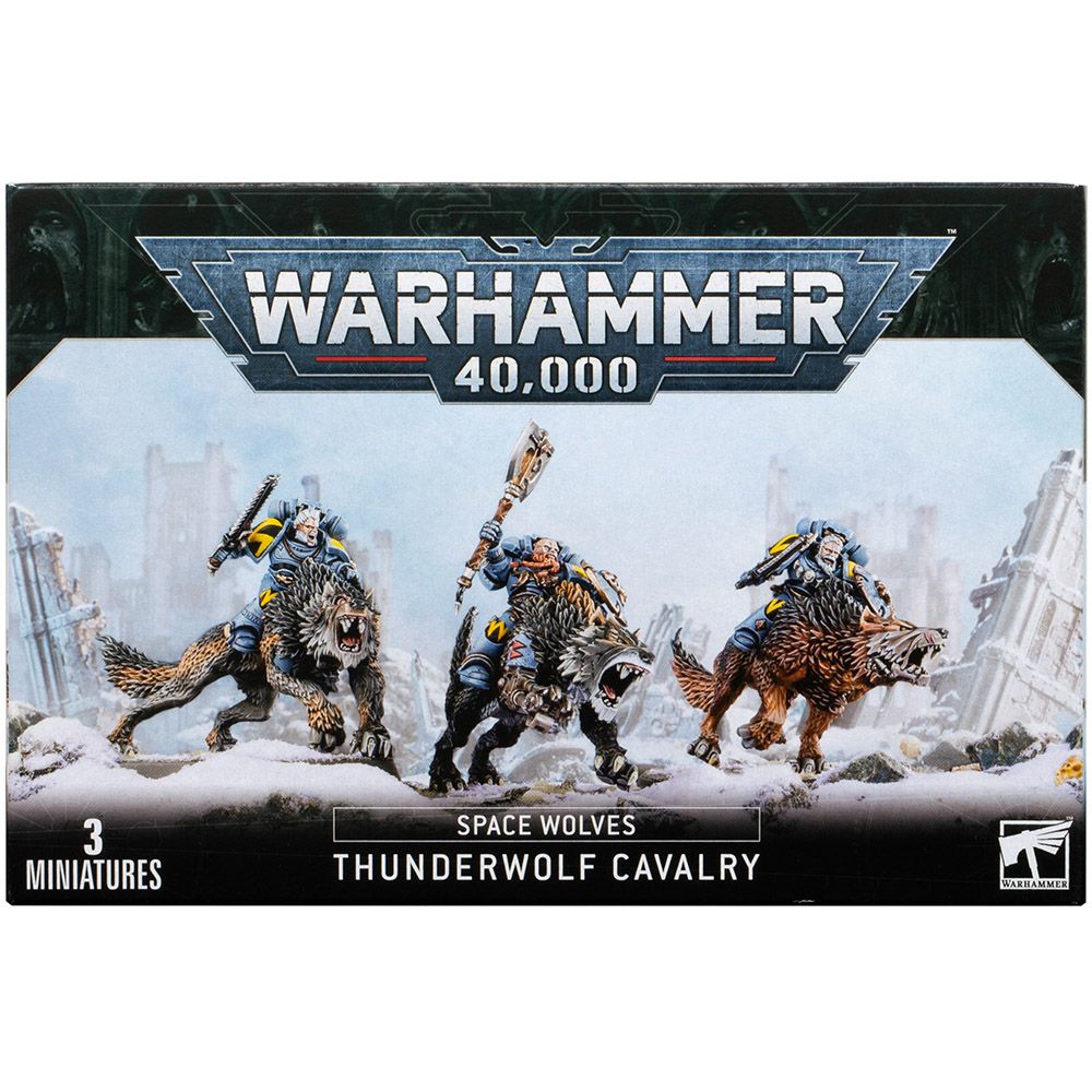 Набор миниатюр Warhammer Games Workshop Space Wolves Thunderwolf Cavalry 53-09 - фото 1