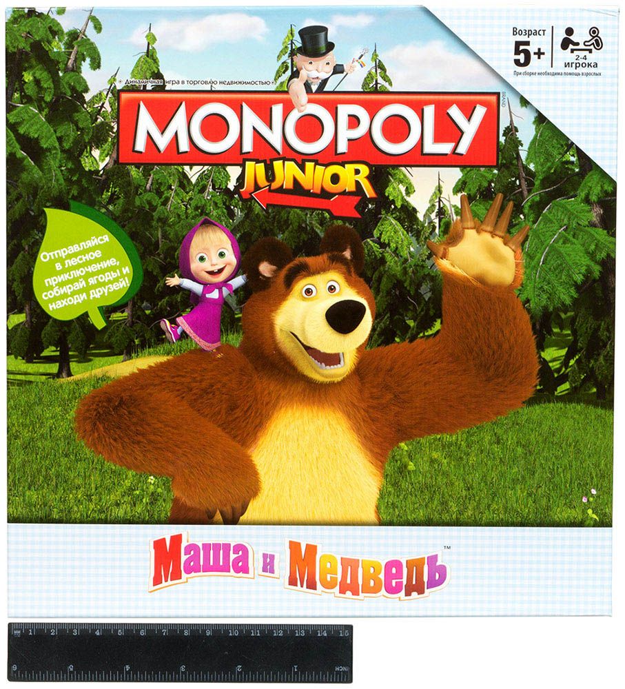 Настольная игра Hasbro Монополия Юниор "Маша и Медведь" 027854 - фото 2
