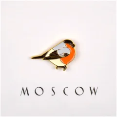 Металлический значок "Снегирь"