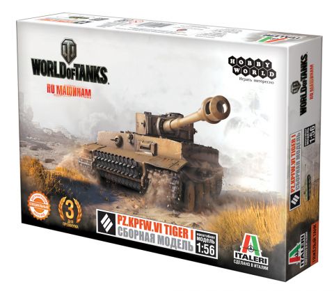 World of Tanks. Сборная модель танка Pz.Kpfw. VI TIGER I в масштабе 1:56