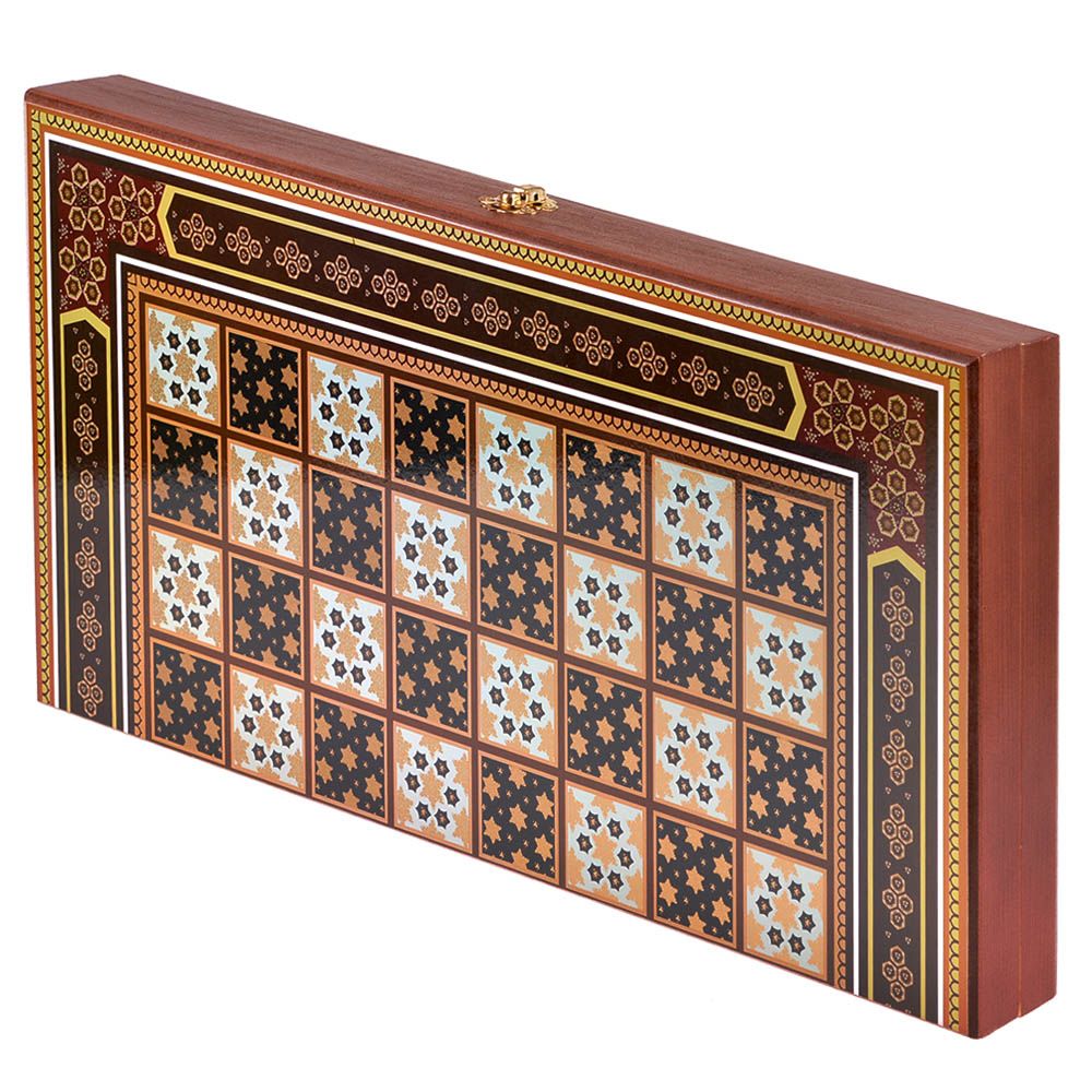 Настольная игра Набор классических игр "Восточная мозаика": Шахматы, шашки и нарды (500x250x55)