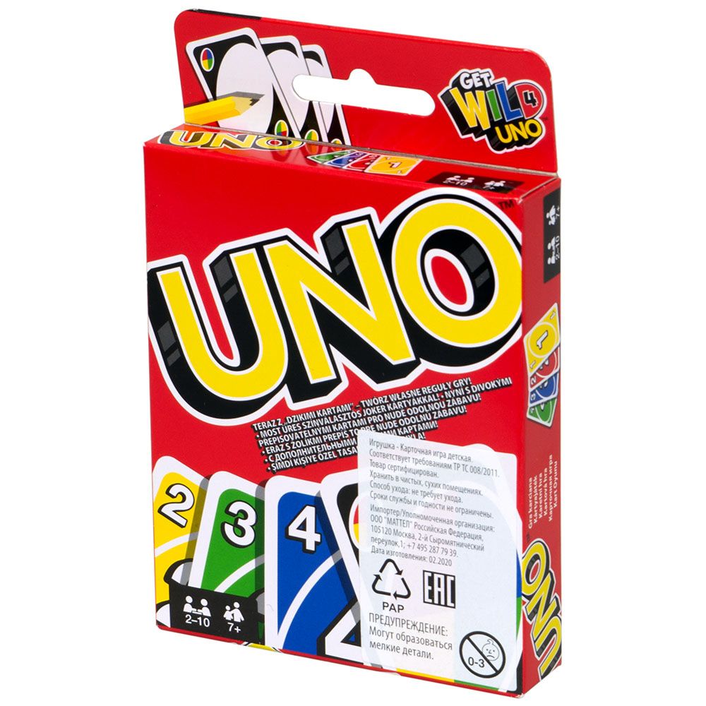 Настольная игра Mattel UNO W2087 - фото 1