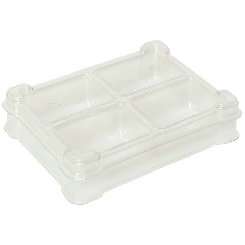 Пластиковая коробочка UniqTray System Token Four (4 секции), прозрачная