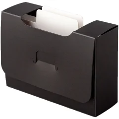 Картотека UniqCardFile Standart (чёрная, 30 мм, 45+ карт)