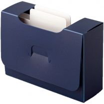 Картотека UniqCardFile Standart (синяя, 30 мм, 45+ карт)