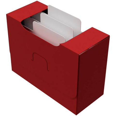 Картотека UniqCardFile Standart (красная, 40 мм, 60+ карт) (2021)