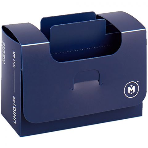 Картотека UniqCardFile Standart (синяя, 40 мм, 60+ карт)
