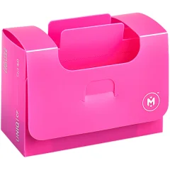Картотека UniqCardFile Standart (розовая, 40 мм, 60+ карт)