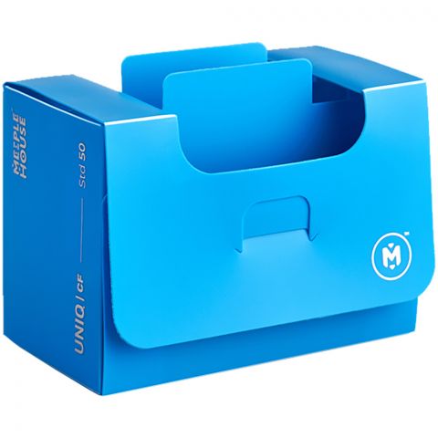 Картотека UniqCardFile Standart (голубая, 50 мм, 100+ карт)