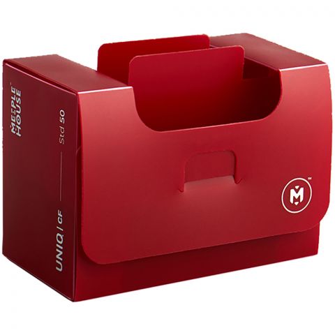 Картотека UniqCardFile Standart (красная, 50 мм, 100+ карт)