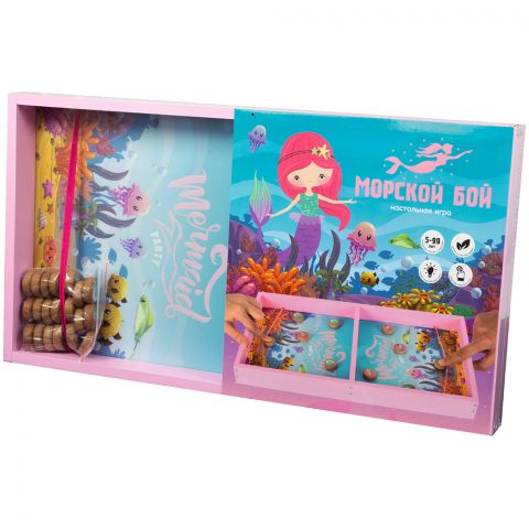 Деревянный морской бой (розовый)