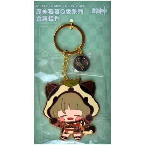 Брелок металлический Genshin Impact Chibi: Сайю