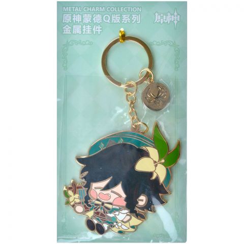 Брелок металлический Genshin Impact Chibi: Венти