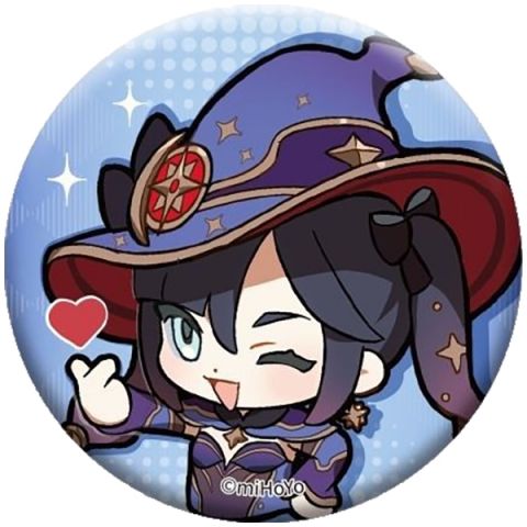 Значок Genshin Impact Chibi: Мона