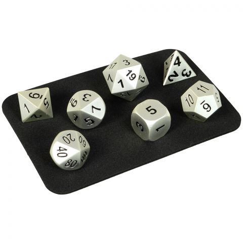 Набор металлических кубиков MTGTRADE, 7 шт. (белые)
