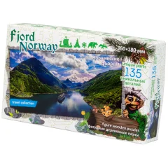Фигурный деревянный пазл "Travel collection. Фьорды, Норвегия"